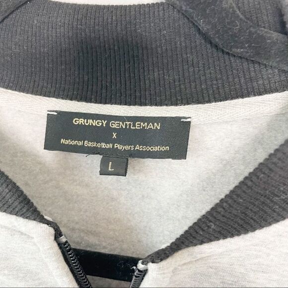 Grungy Gentleman X National Basketball Players Patch Bomber Jacket large #XX - Picture 11 of 14